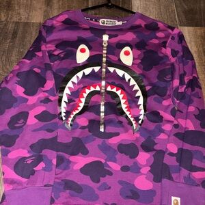 Purple Graphic Long Sleeve Tee